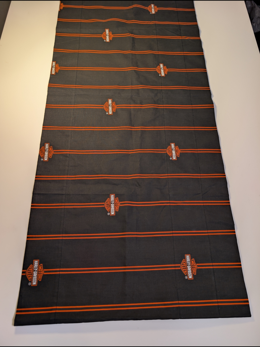 Harley-Davidson Window Valance & Mainstays Black Curtain Panels Set 80x84 Decor